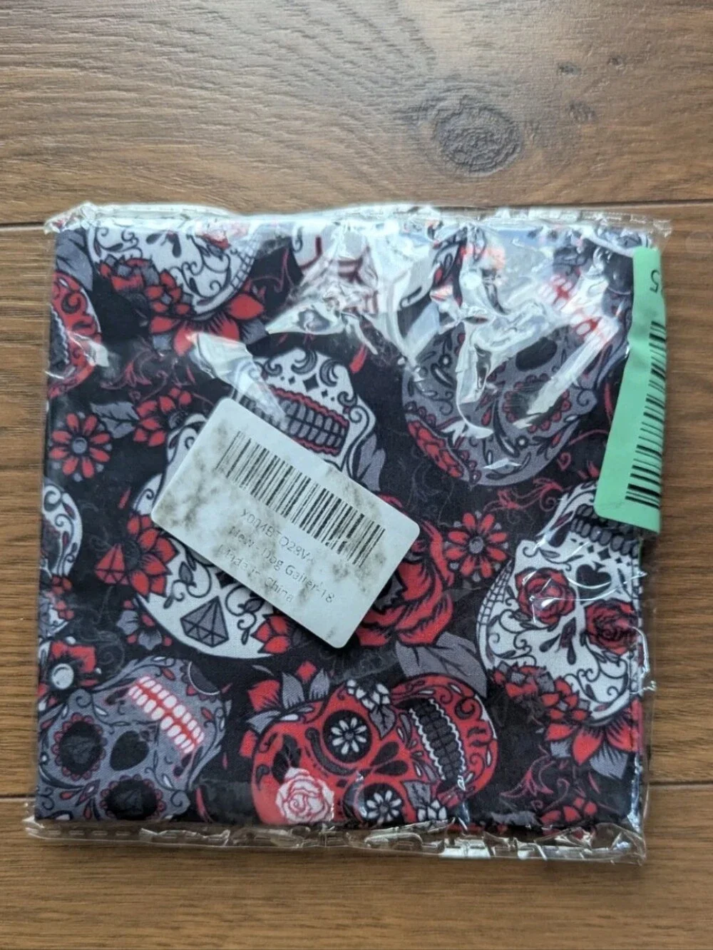 Bandana For Large Breed Dog Sugar Skulls OSFM NIB Dio De Los Muertos